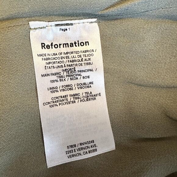 Reformation Elspeth Dress Dried Herbs - Picture 9 of 12